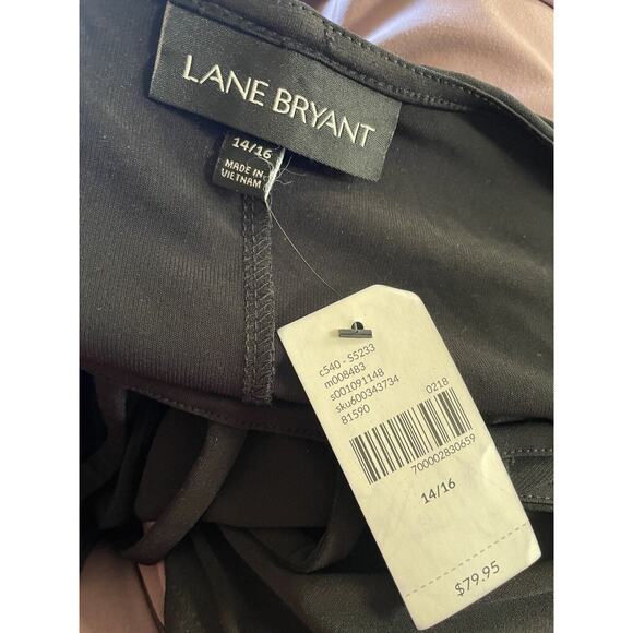 Lane Bryant Dress 14/16  1X Short Sleeve Black Cage Midi NEW NWT - Picture 5 of 8